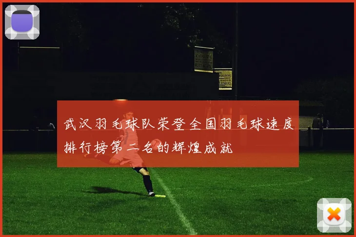 武汉羽毛球队荣登全国羽毛球速度排行榜第二名的辉煌成就